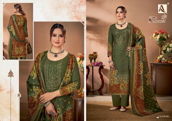 Alok Dhruvi Embroidery Winter Wear Pahsmina Dress Materail Collection